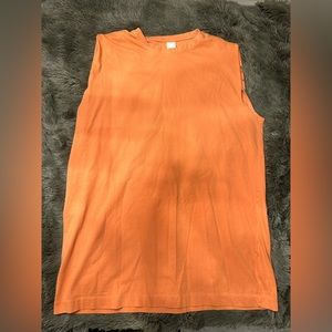 Men’s H&M Tank Top Muscle T-Shirt Orange Size Large